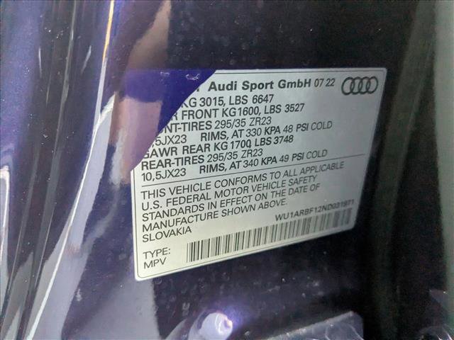 Used 2022 Audi RS Q8 w/ Black Optic Package image 24