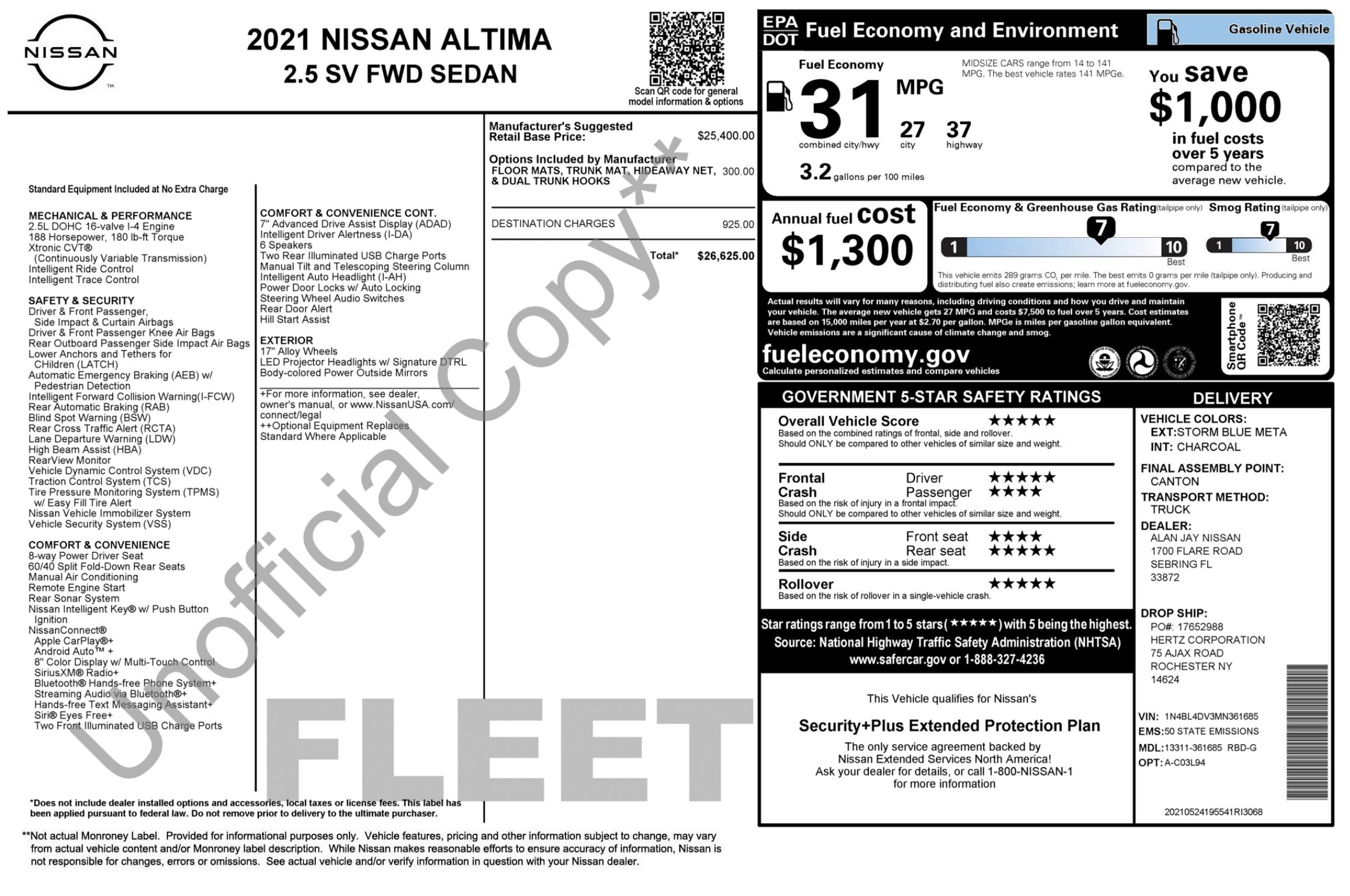 Used 2021 Nissan Altima 2.5 SV image 3