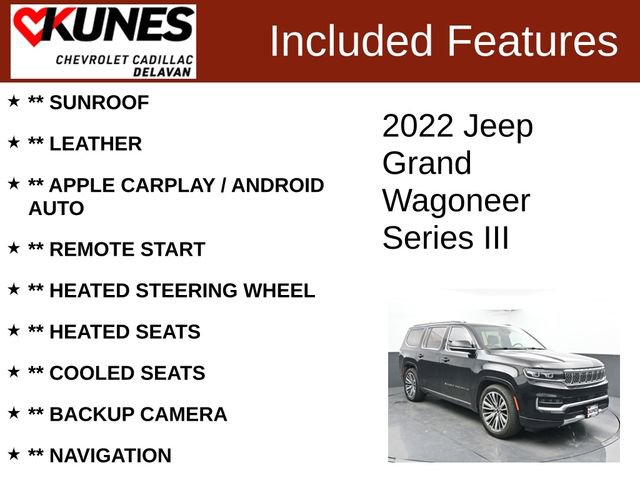 Used 2022 Jeep Grand Wagoneer Series III AWD/4WD image 3