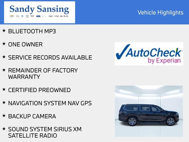 Certified 2024 Jeep Grand Wagoneer L Series III w/ Rear Seat Video Group 1 AWD/4WD image 6