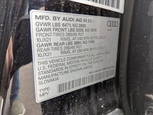 Used 2021 Audi Q8 Premium w/ Black Optic Package AWD/4WD image 15