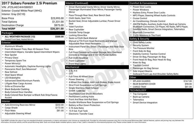 Used 2017 Subaru Forester 2.5i Premium w/ All-Weather Package image 13