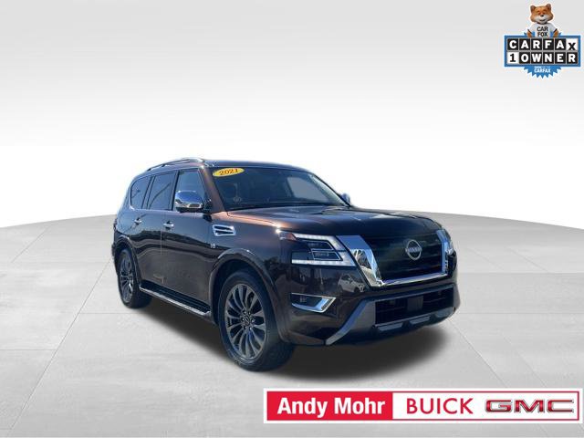 Used 2021 Nissan Armada Platinum w/ Captain's Chairs Package AWD/4WD 360° Tour