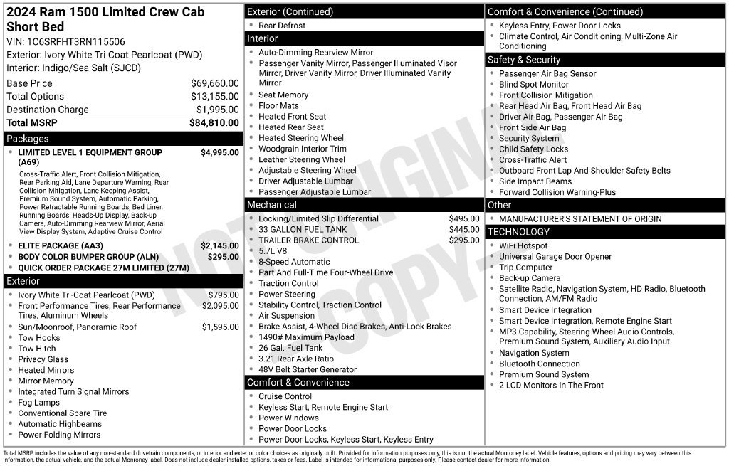 Used 2024 RAM 1500 Limited AWD/4WD image 43