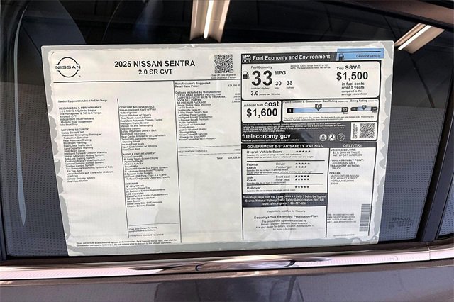 New 2025 Nissan Sentra SR w/ SR Premium Package image 34