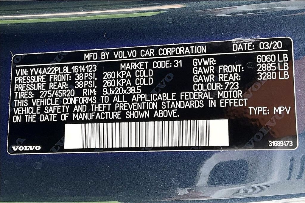 Used 2020 Volvo XC90 T6 Inscription w/ Protection Package Premier AWD/4WD image 47