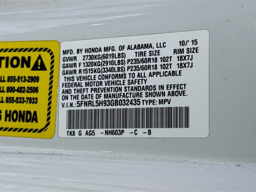 Used 2016 Honda Odyssey Touring image 34