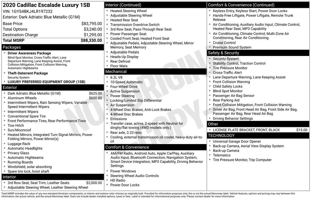 Used 2020 Cadillac Escalade Luxury image 6