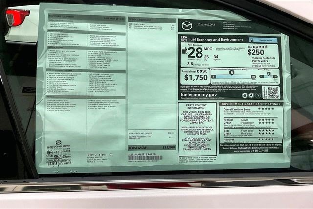 New 2026 MAZDA MAZDA3 2.5 S Hatchback w/ Premium Pkg FWD image 15