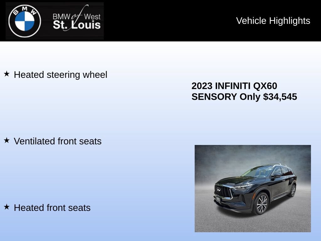 Used 2023 INFINITI QX60 Sensory w/ Vision Package AWD/4WD image 16