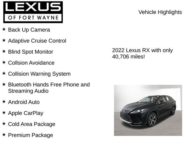 Used 2022 Lexus RX 350 AWD w/ Premium Package image 8