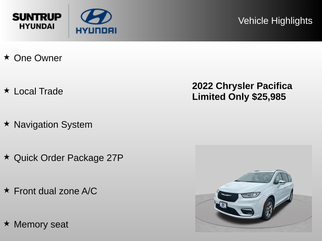 Used 2022 Chrysler Pacifica Limited AWD/4WD image 8