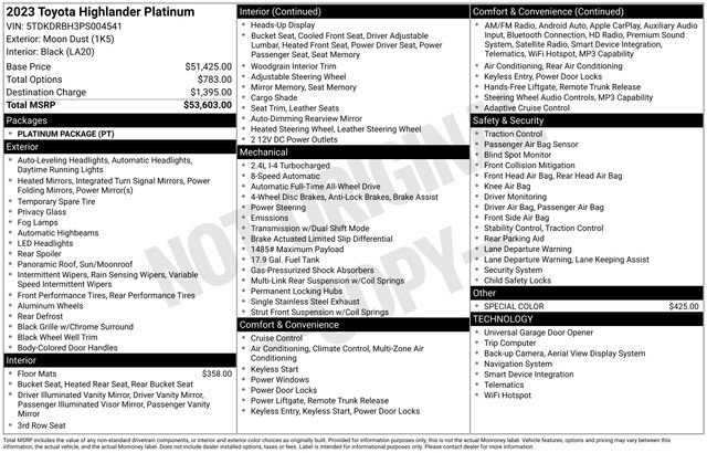Used 2023 Toyota Highlander Platinum image 28