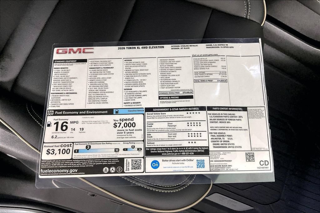New 2026 GMC Yukon XL Elevation AWD/4WD image 13