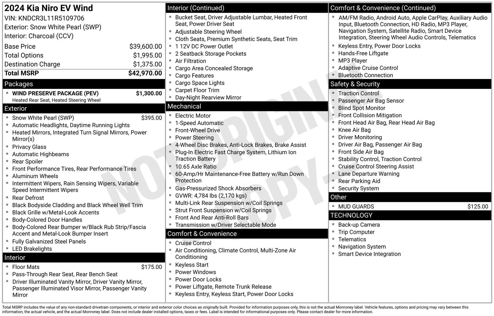 Certified 2024 Kia Niro Wind w/ Wind Preserve Package image 32