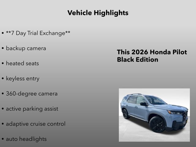 New 2026 Honda Pilot Black Edition image 5