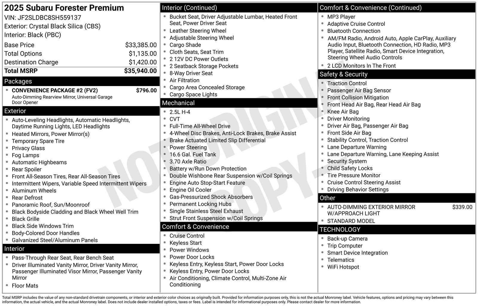 Certified 2025 Subaru Forester Premium w/ Convenience Package #2 image 32