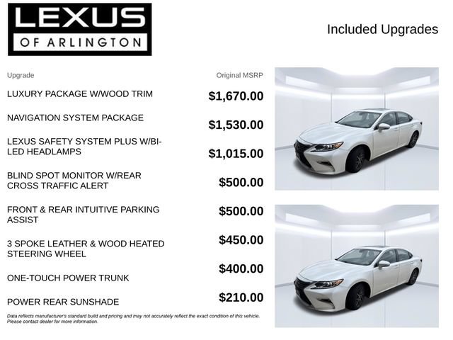 Used 2016 Lexus ES 350 w/ Luxury Package w/Wood Trim FWD image 4