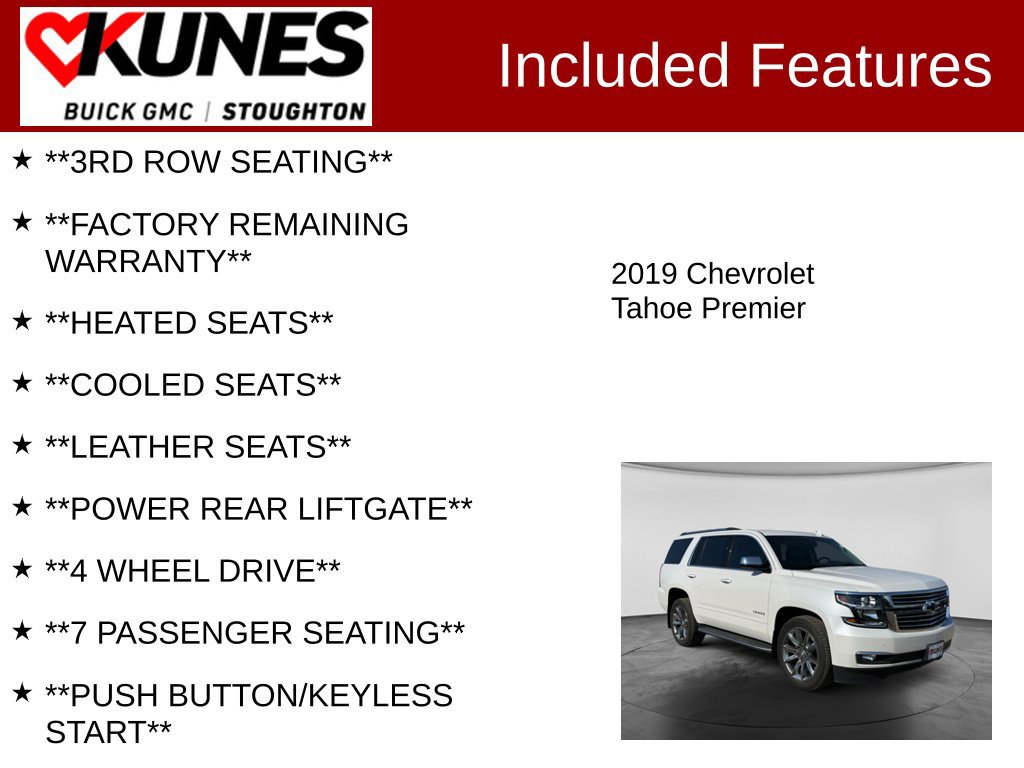 Used 2019 Chevrolet Tahoe Premier AWD/4WD image 3