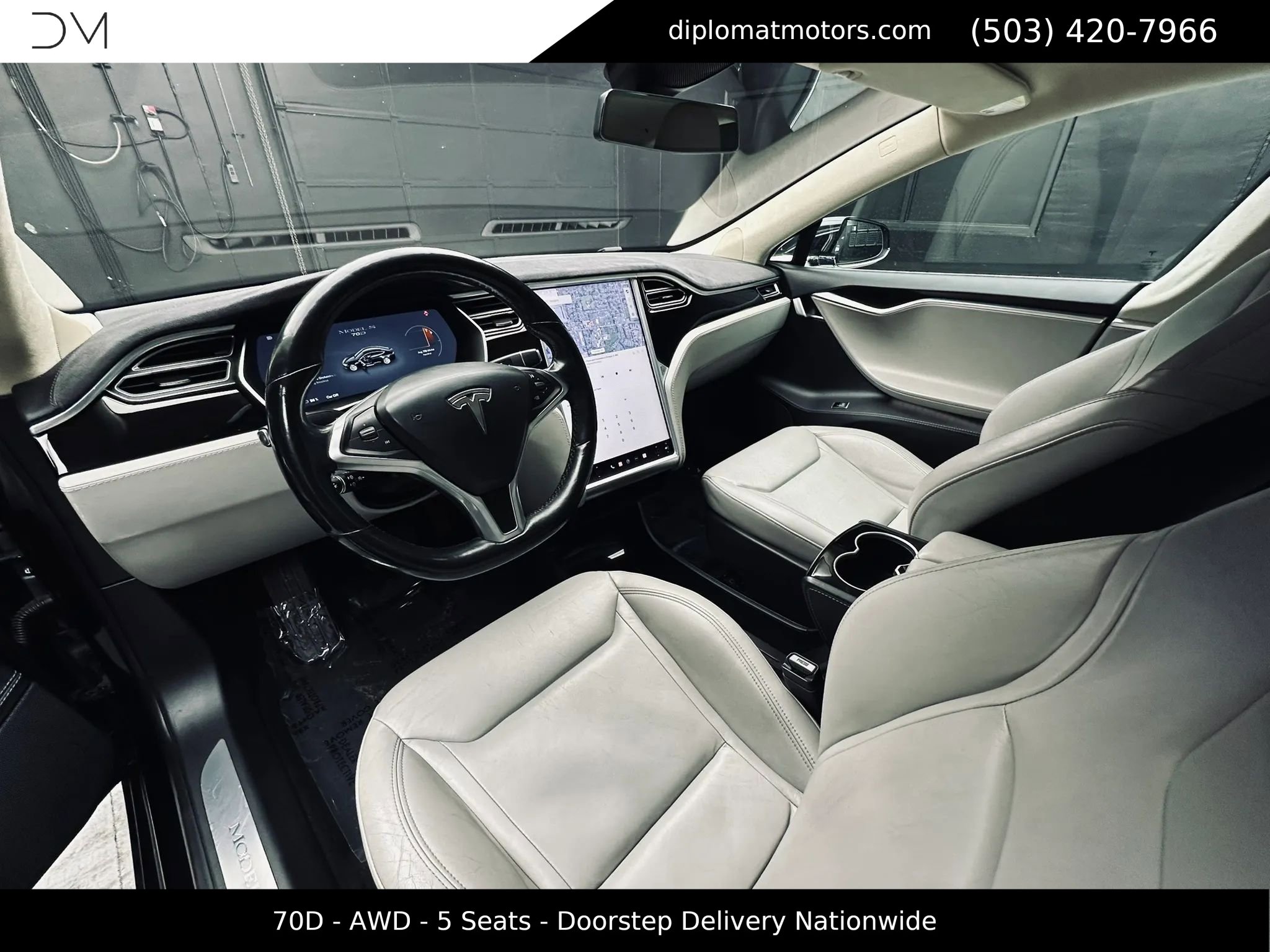 Used 2015 Tesla Model S 70D AWD/4WD image 17
