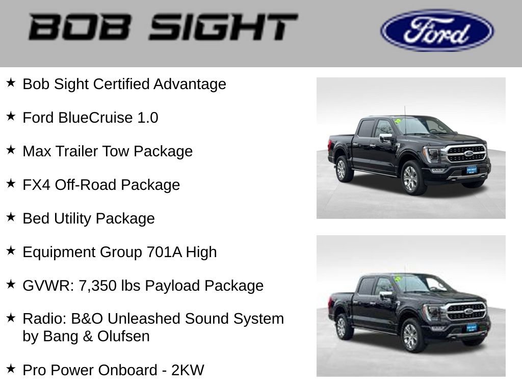 Used 2023 Ford F150 Platinum w/ Equipment Group 701A High image 3