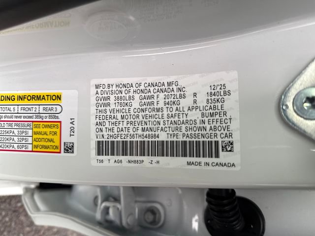 New 2026 Honda Civic Sport image 17