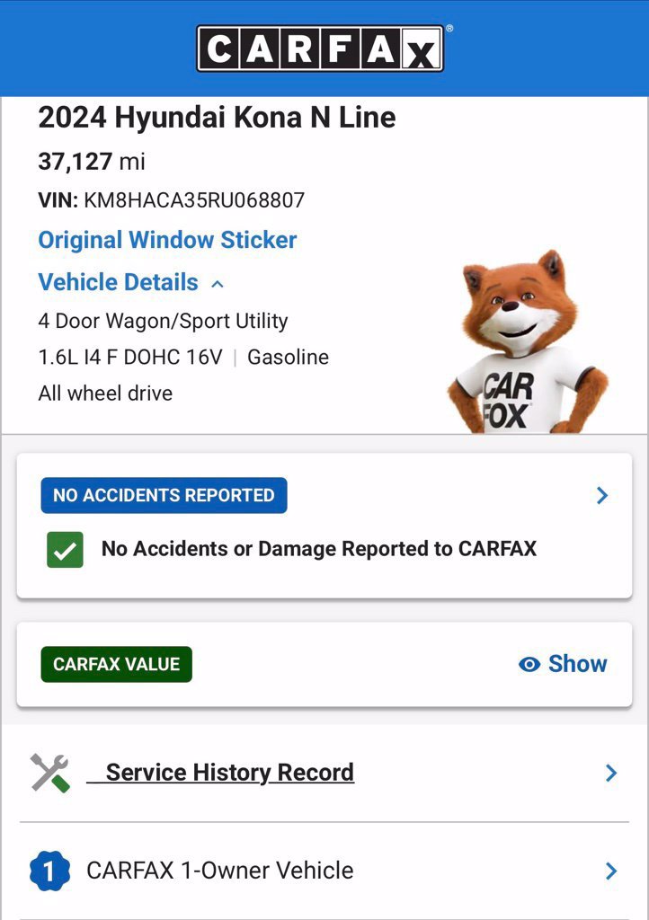 Used 2024 Hyundai Kona N Line AWD/4WD image 5