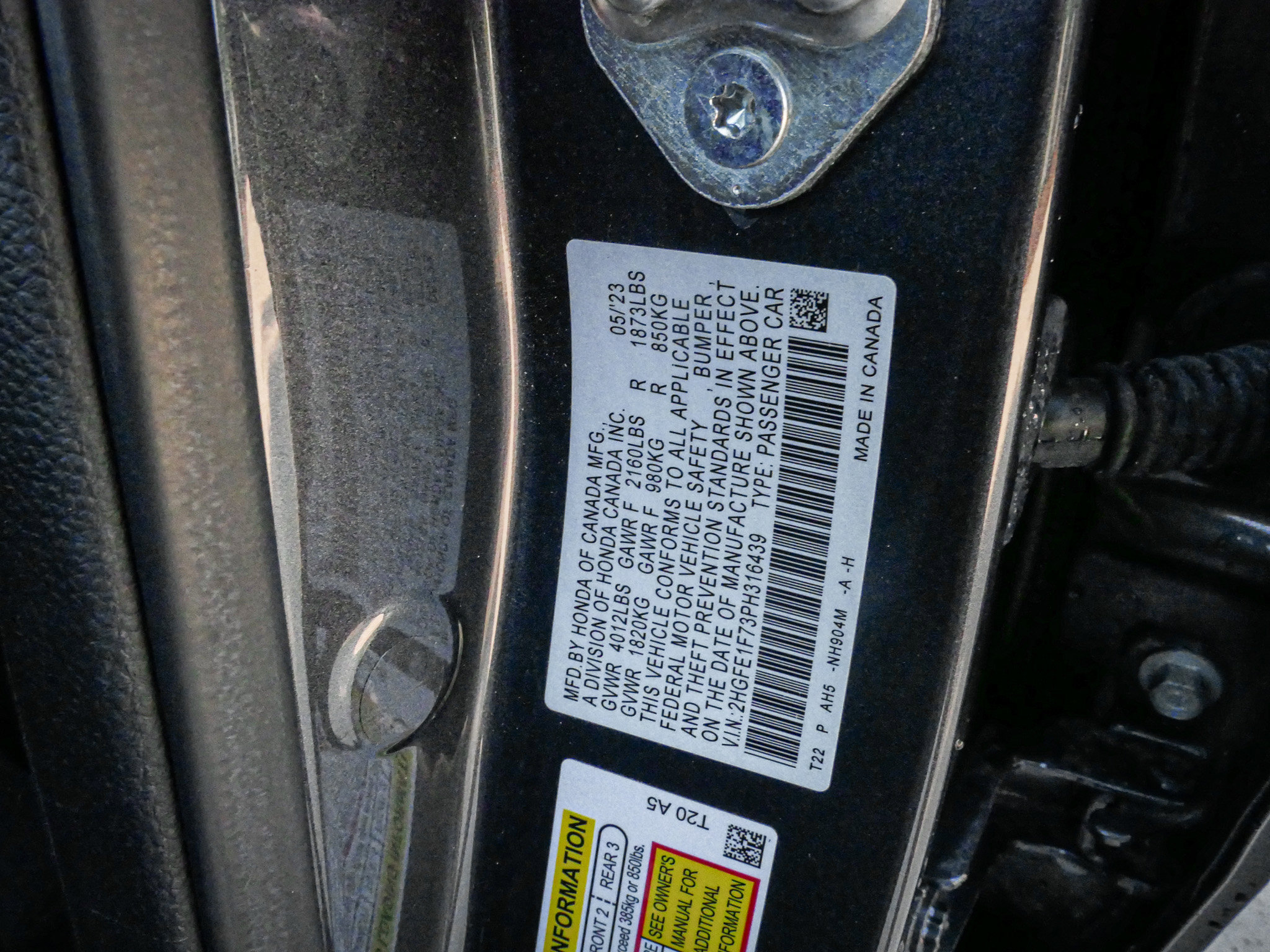 Certified 2023 Honda Civic EX image 34