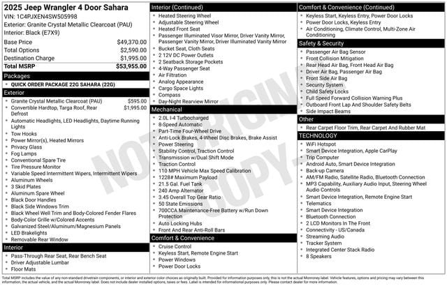 Used 2025 Jeep Wrangler Unlimited Sahara AWD/4WD image 6