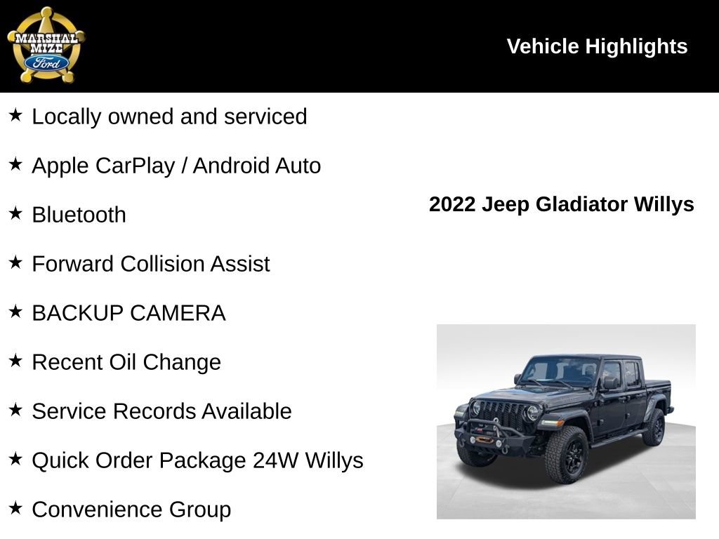 Used 2022 Jeep Gladiator Willys image 2