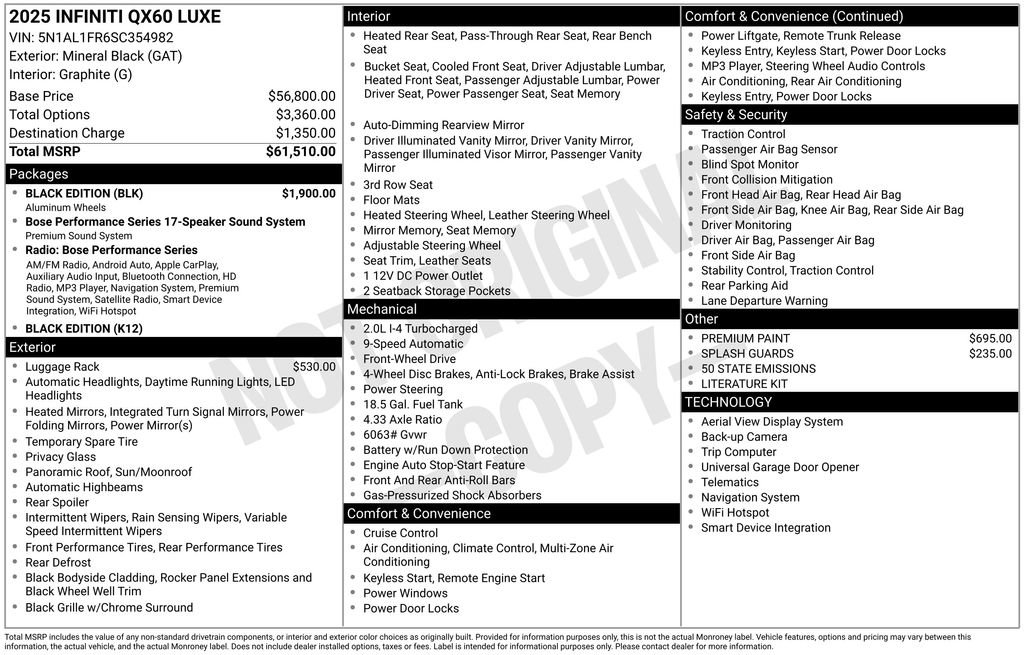 Used 2025 INFINITI QX60 Luxe w/ Black Edition image 4