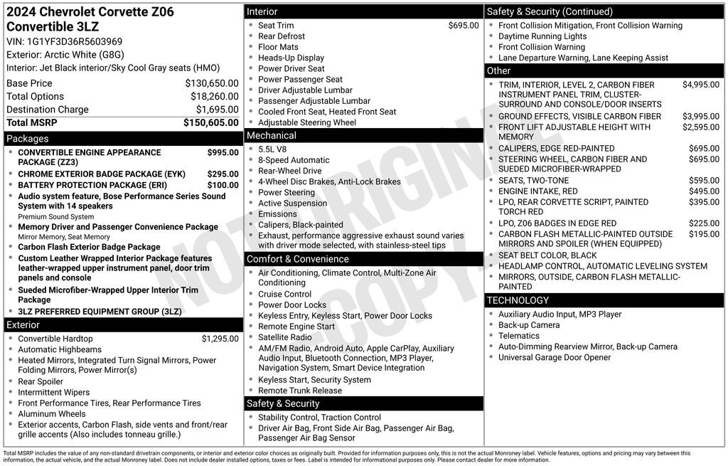 Used 2024 Chevrolet Corvette Z06 image 3