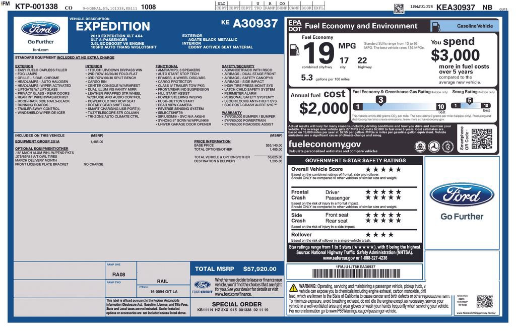 Used 2019 Ford Expedition XLT w/ Equipment Group 201A image 7