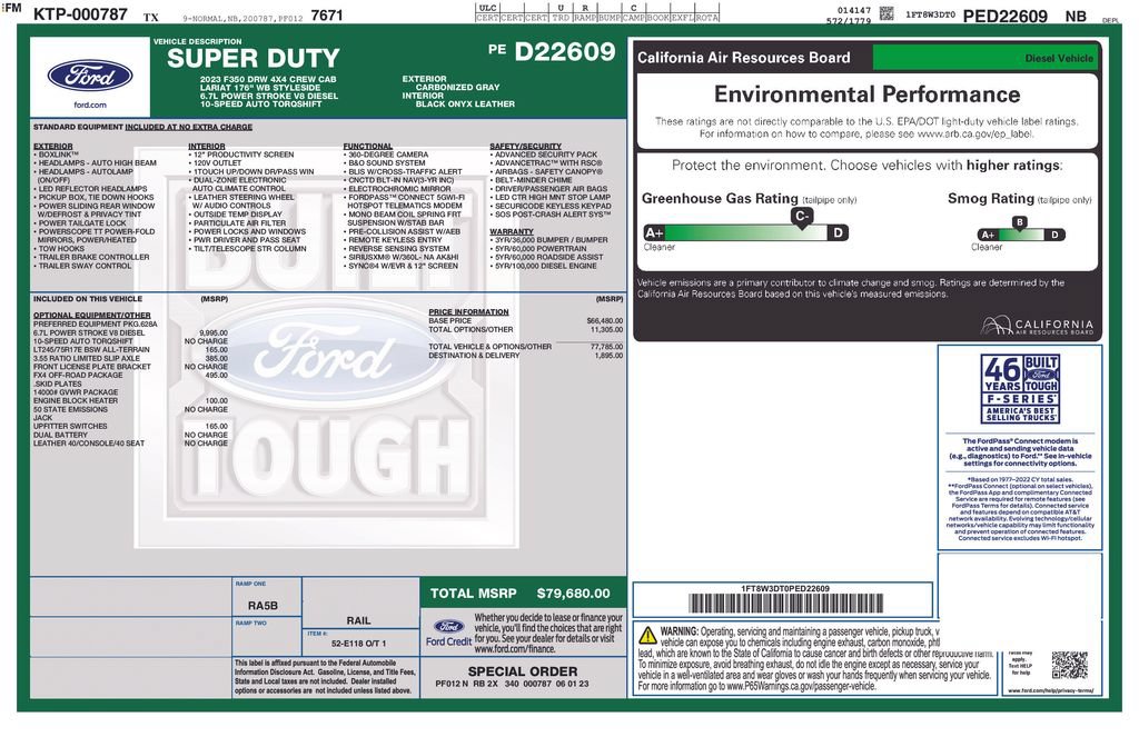 Used 2023 Ford F350 Lariat w/ FX4 Off-Road Package AWD/4WD image 4