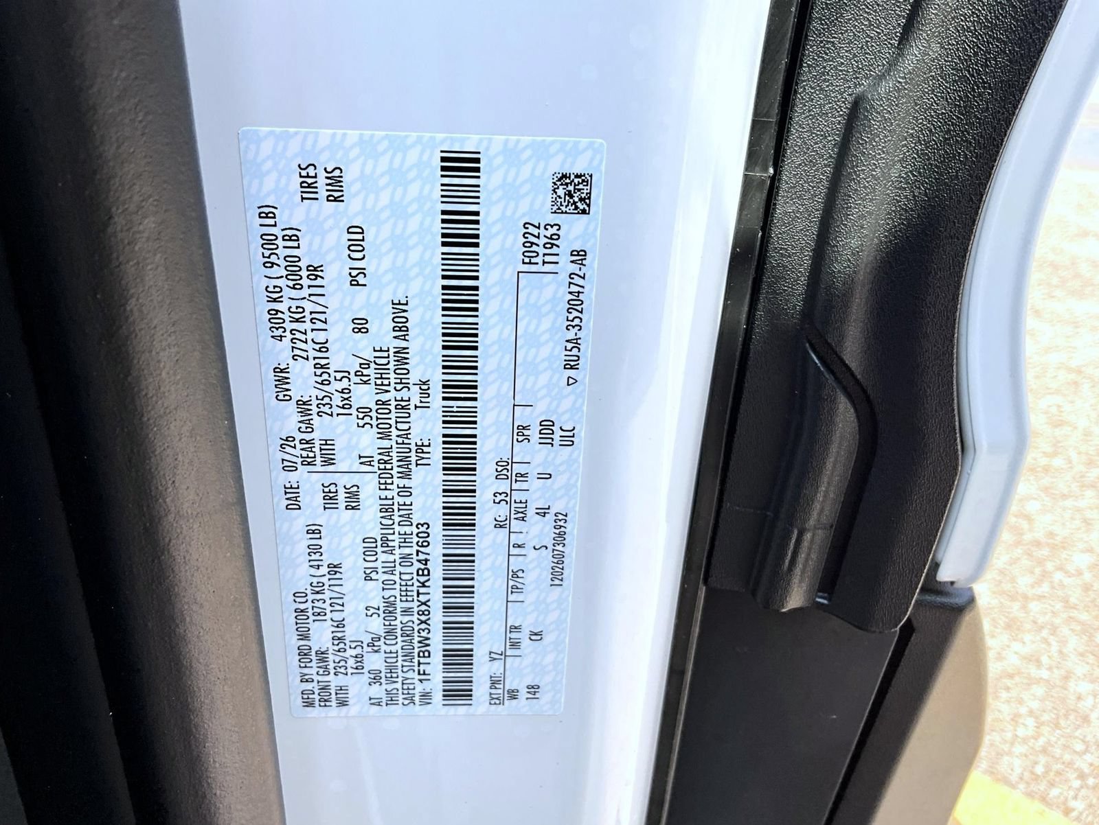 New 2026 Ford Transit 350 148 High Roof Extended w/ Load Area Protection Package RWD image 21
