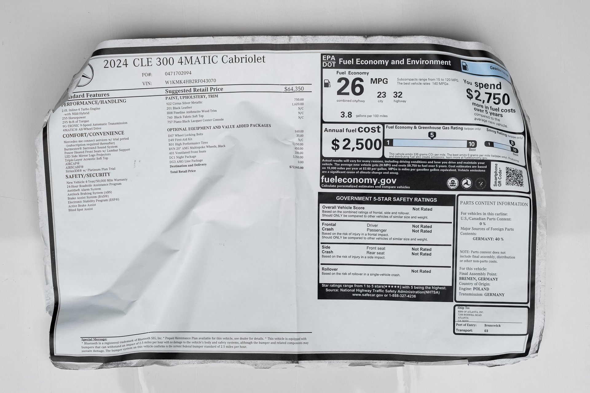 Used 2024 Mercedes-Benz CLE 300 4MATIC Cabriolet image 82