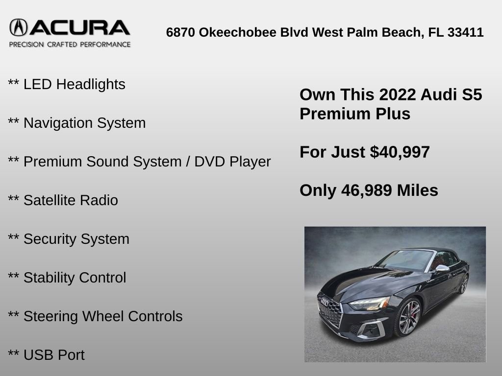 Used 2022 Audi S5 Premium Plus w/ Premium Plus Package image 30