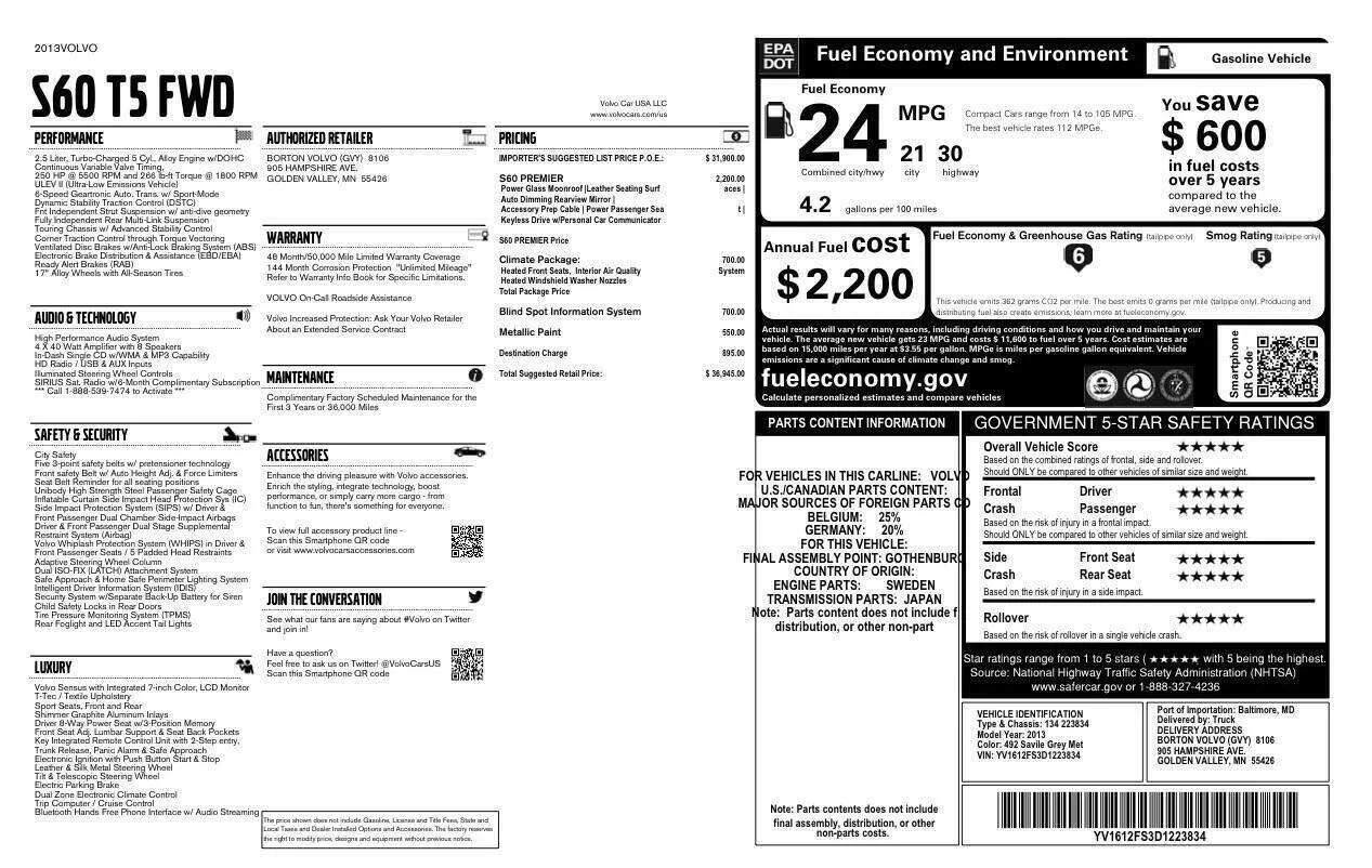 Used 2013 Volvo S60 T5 image 17