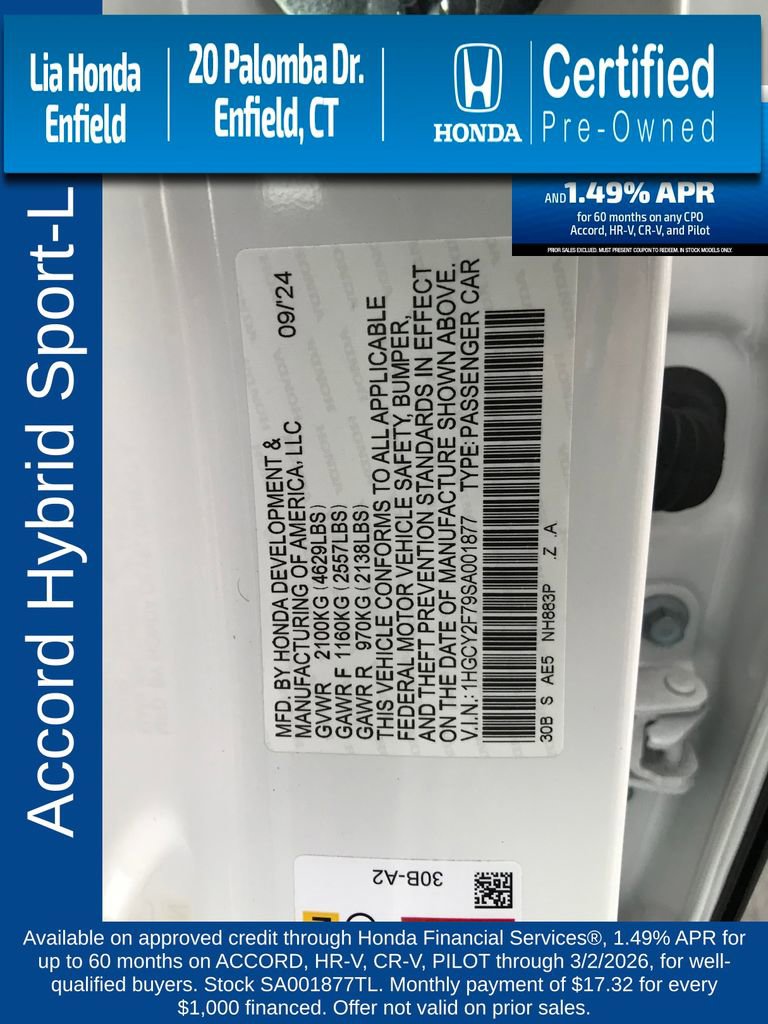 Certified 2025 Honda Accord Sport image 16
