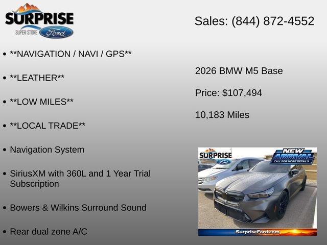 Used 2026 BMW M5 w/ Carbon Package AWD/4WD image 16