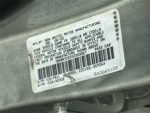 Used 2003 Toyota Corolla CE image 16