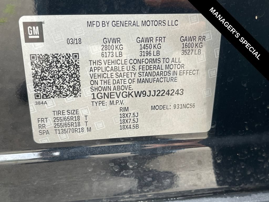 Used 2018 Chevrolet Traverse LT w/ LPO, Cargo Package AWD/4WD image 24