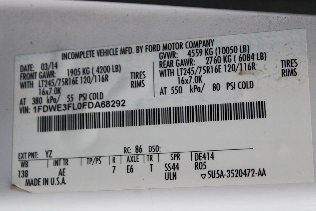 Used 2014 Ford E-350 and Econoline 350 Super Duty w/ Power Windows & Locks Group RWD image 38