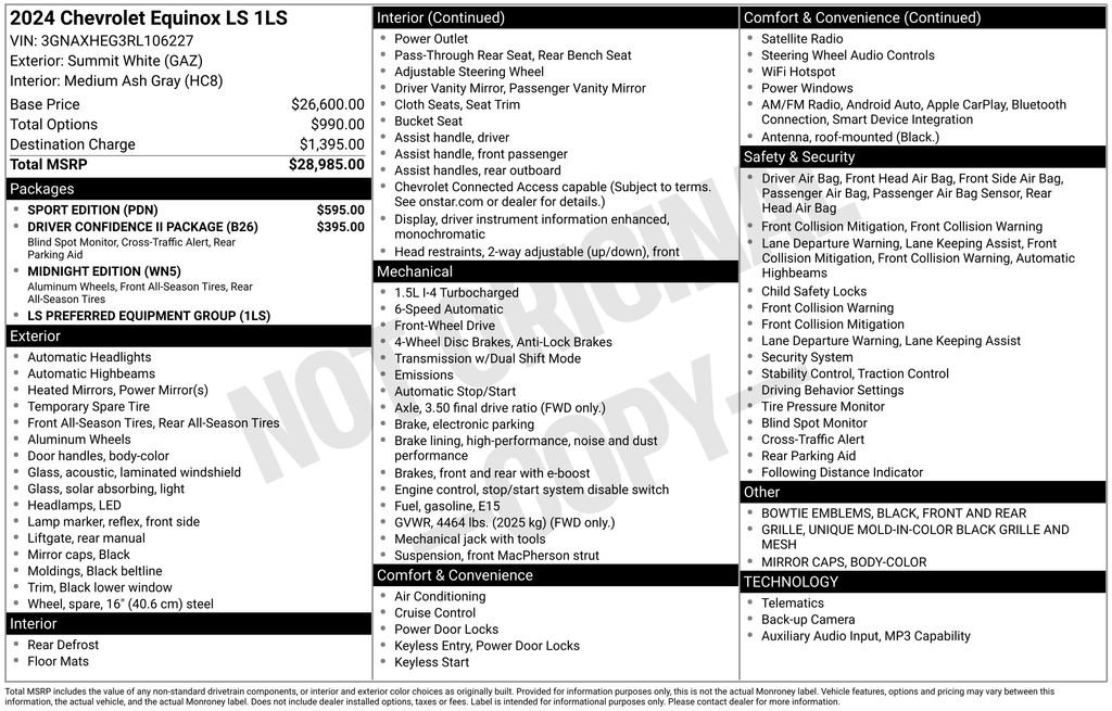 Certified 2024 Chevrolet Equinox LS w/ Sport Edition image 6