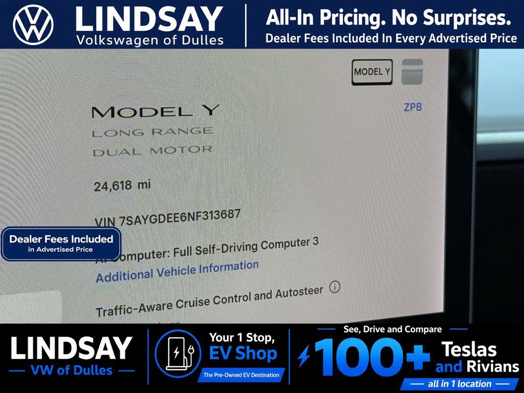Used 2022 Tesla Model Y Long Range AWD/4WD image 25