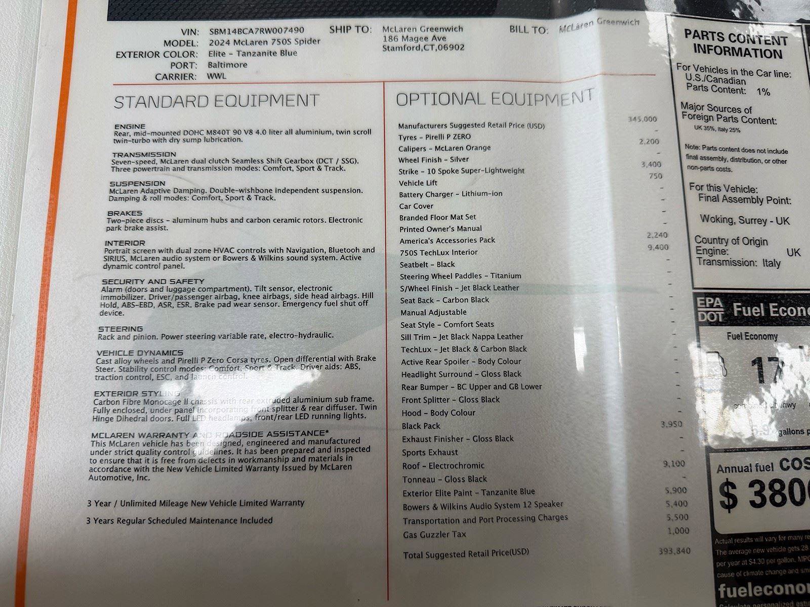 Used 2024 McLaren 750S Spider image 50