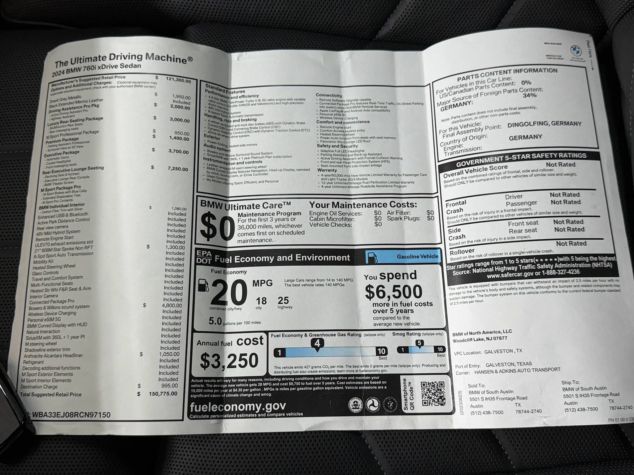 Used 2024 BMW 760i xDrive AWD/4WD image 3