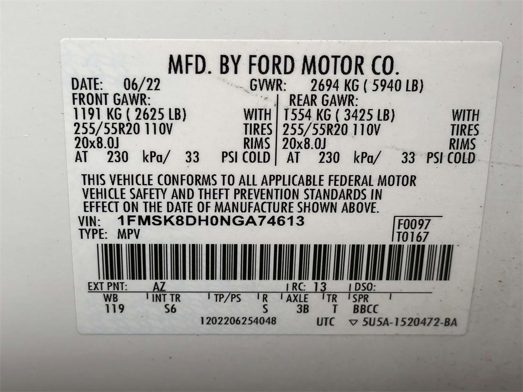 Used 2022 Ford Explorer XLT w/ Equipment Group 202A image 31