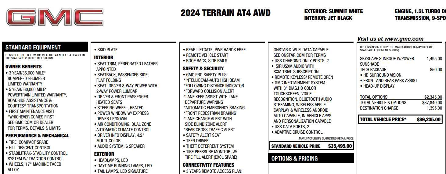 Used 2024 GMC Terrain AT4 w/ Tech Package AWD/4WD image 3