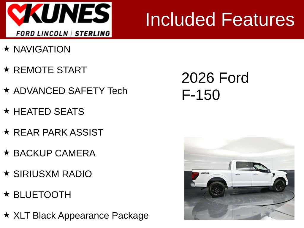New 2026 Ford F150 XLT w/ Equipment Group 302A MID AWD/4WD image 3